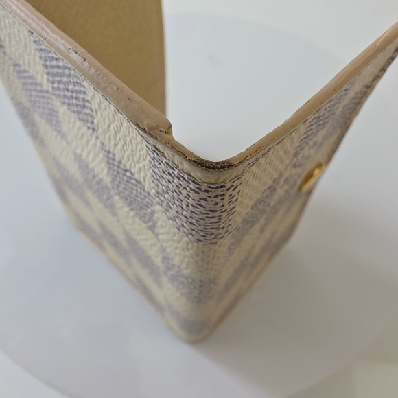 Louis Vuitton Damier Azur 6 Key Card Holder Monogram Gray Beige Cream - Picture 10 of 16